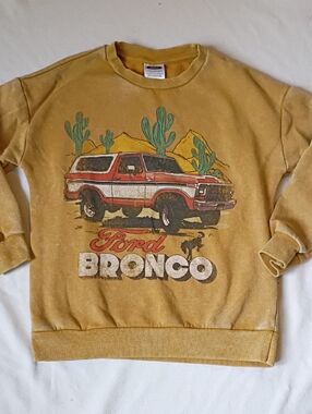 Ford Bronco Camel Colored Kids Sweatshirt